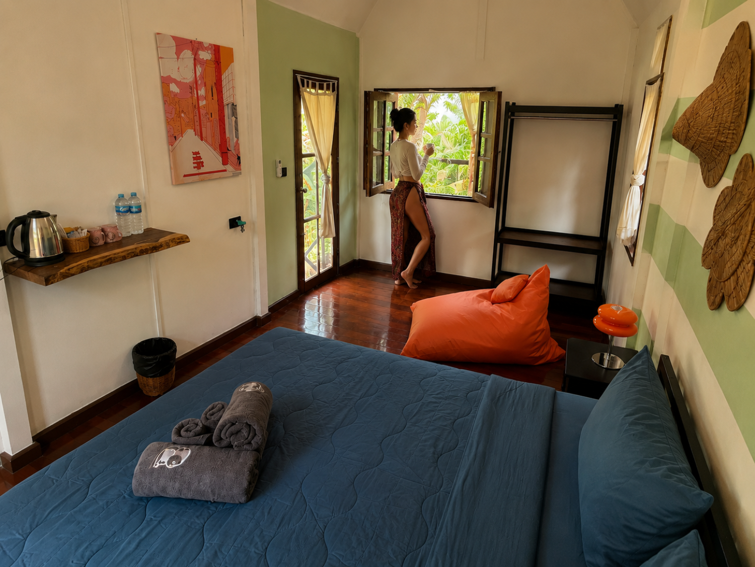 Interior of a Jungle Bungalow at Vanara Eco Resort